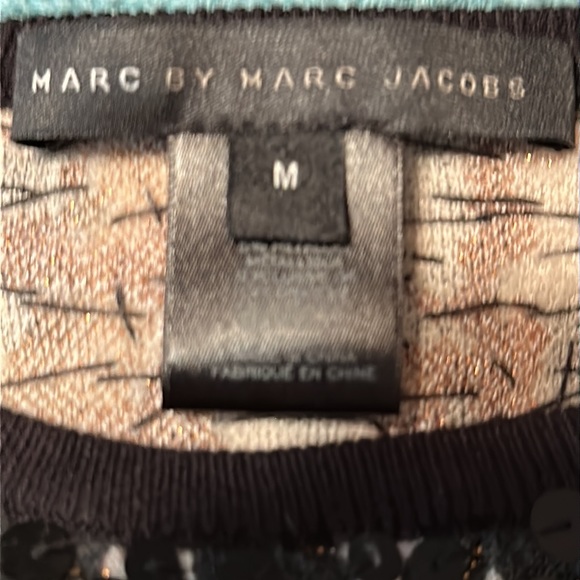 Marc by Marc Jacobs Sequin Leopard Print Sweater Size M - Picture 6 of 9